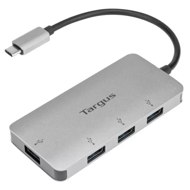 Targus USB-C to 4-Port USB-A HUB grau Hub/Lesegerät Adapter Datenübertragung NEU