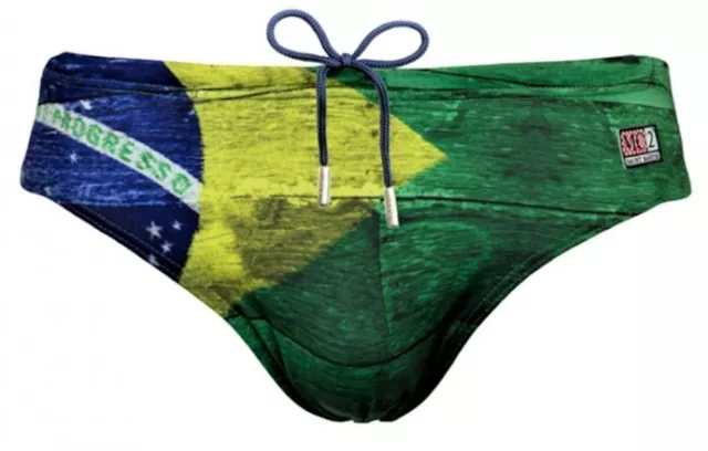 MC2 SAINT BARTH 'BRAZIL Flag' Men's Printed Bikini Bathing Swimsuit Briefs M NWT