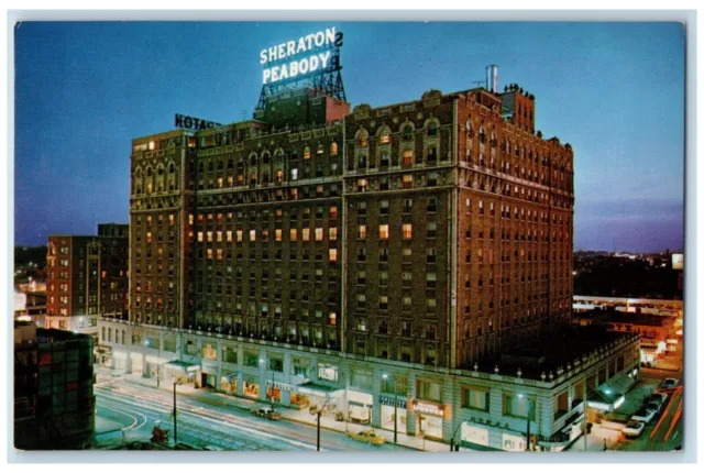 c1960 Sheraton Peabody Hotel Building Memphis Tennessee Antique Vintage Postcard