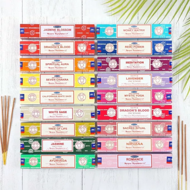 Satya Incense Sticks Nag Champa Insence Joss 15g Mix Match Genuine