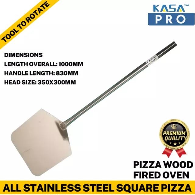 Pizza Peel Stainless Steel 1000mm Oven Tool Baker Paddle Shovel Spade Commercial