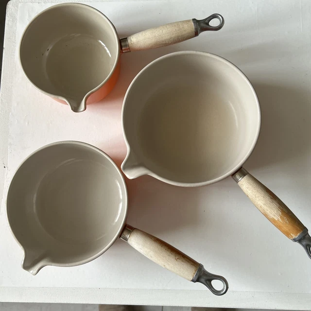 Trois Petites Casseroles Et Saucières En Cuivre étamé – Idéales Pour Cuisson Au Gaz
