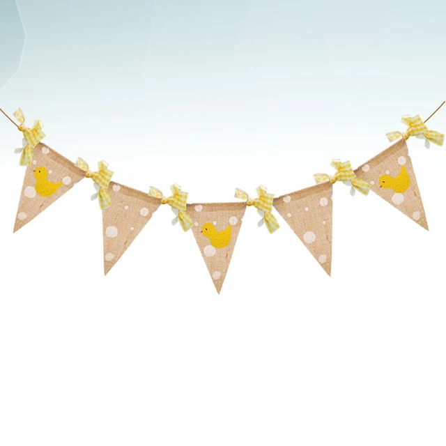 Bannière Vintage En Lin Pour Baby Shower – Déco Rustique Réutilisable, Facile à Accrocher, Idéale Photos