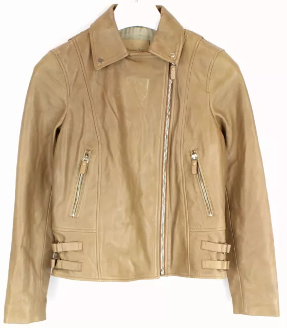 MASSIMO DUTTI VESTE Femmes Petit Cuir Motard Ceinture C t s EUR 79