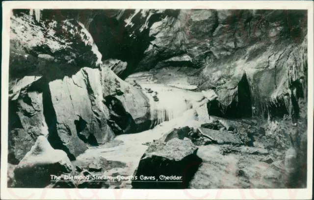 Cheddar Diamond Stream Goughs Caves Real Photo
