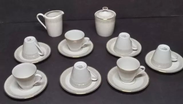 Set of 16 Pieces Mitterteich Bavaria Espresso Demitasse Cup, creamer, sugar bowl