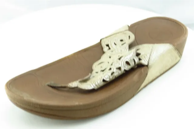 FitFlop Sz 8 M Brown Flip Flop Synthetic Women Sandals