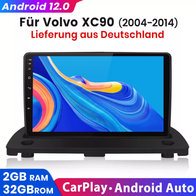 Für Volvo XC90 2004-2014 Android 12 CarPlay 9"Autoradio GPS Navi BT WiFi DSP DAB