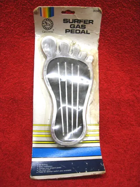 Vintage NOS CAL Custom Accessory Surfer Gas Pedal in Original Package Add-On Old