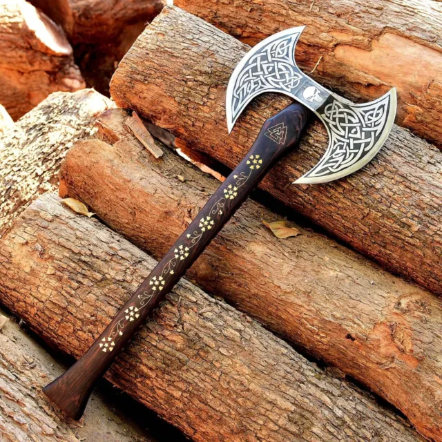 Forged axe, Handmade Double Head Axe, Hand forged Axe, Viking Axe, Easter gift