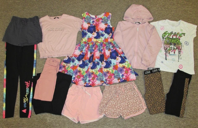 Girls Clothes Bundle. Age 11-12 Years. Hoodie, Leggings, Dress, Shorts. Next H&M