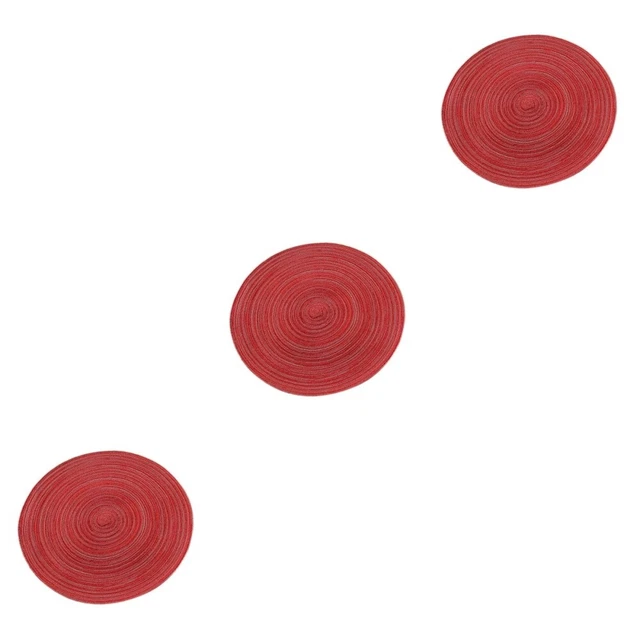 3x Placates para mesa de comedor Majarillos de algodón Majarillos redondos