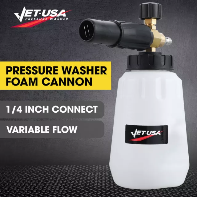 JET-USA Soap Foam Snow Cannon with 1L Bottle Max 3600psi Pressure Washer