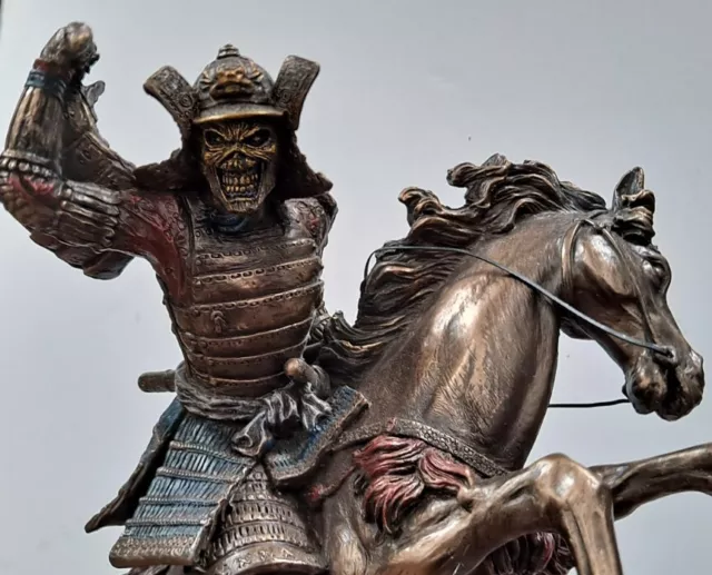 IRON MAIDEN Custom Made FIGURE Eddie SAMURAI on HORSE Statue Figurine Senjutsu