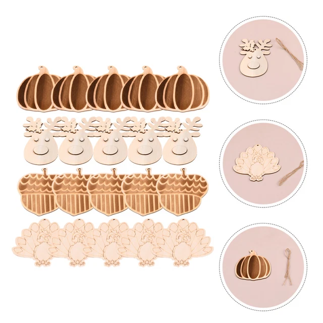 20St diy glatt blank Thanksgiving-Verzierungen Thanksgiving-Holzscheiben