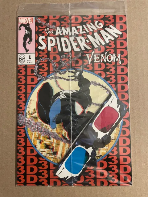 Amazing Spider-man Venom 3D #1 — ASM 300 Homage Sealed Bag Marvel Comics — NM