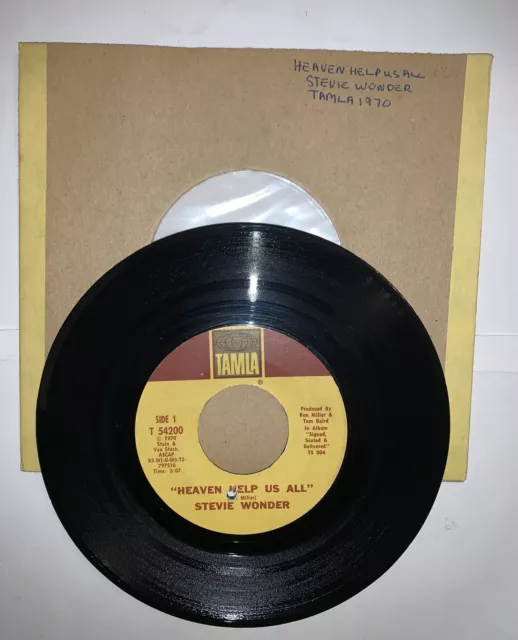 Stevie Wonder - Heaven Help Us All. 1970 Vinyl Tamla Records T54200. VGCond.
