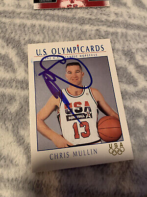 Chris Mullin Signed Trading Card Autographed Basketball Hall Of Fame
