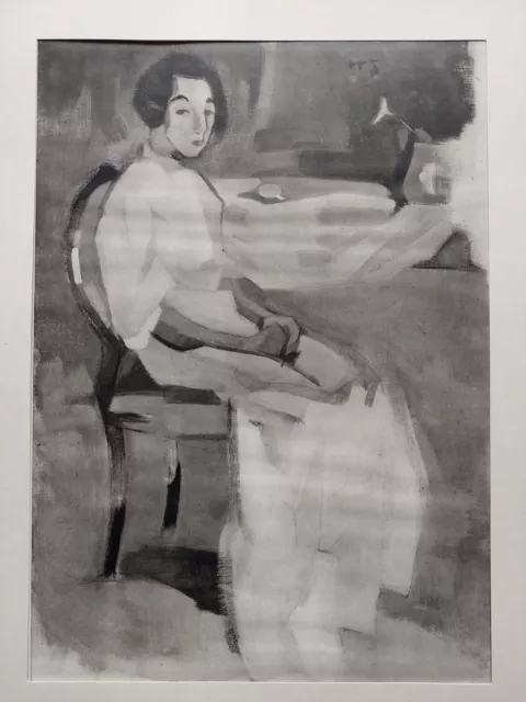 Helene Schjerfbeck - "Kostymbild", original 1945 rotogravyr