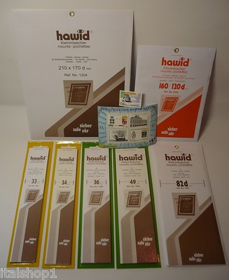 Hawid CARTONCINI BLANKO E BUSTE TRASPARENTI A4 PER STRISCE E TASCHINE HAWID 