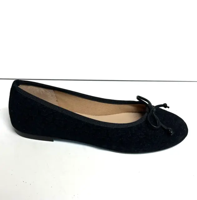 French Sole Womens Paris Flat Black Size 7 M