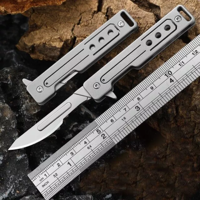 EDC Utility Knife Cutter Schlüsselanhänger Klappmesser Outdoor Camping Tool