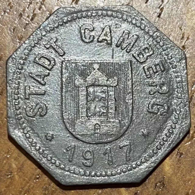 Allemagne Germany Kriegsgeld 10 Pfennig 1917 Stadt Camberg (789) Nécessité