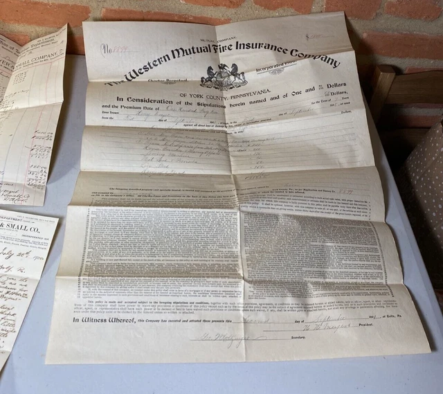 Lot of 9 Antique Documents 1800s Henry Drayer, East Manchester TWP. Mt. Wolf, PA 3