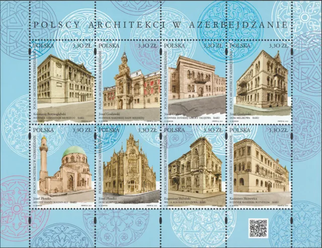 Poland 2019 - Polish Architects in Azerbaijan - Fi bl 332 MNH**