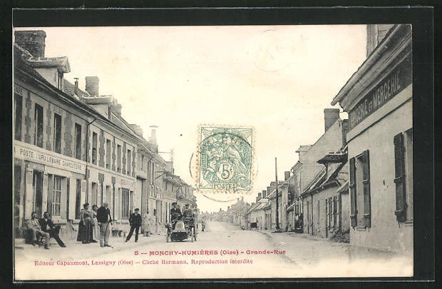 CPA Monchy-Humiéres, Grande-Rue 1906