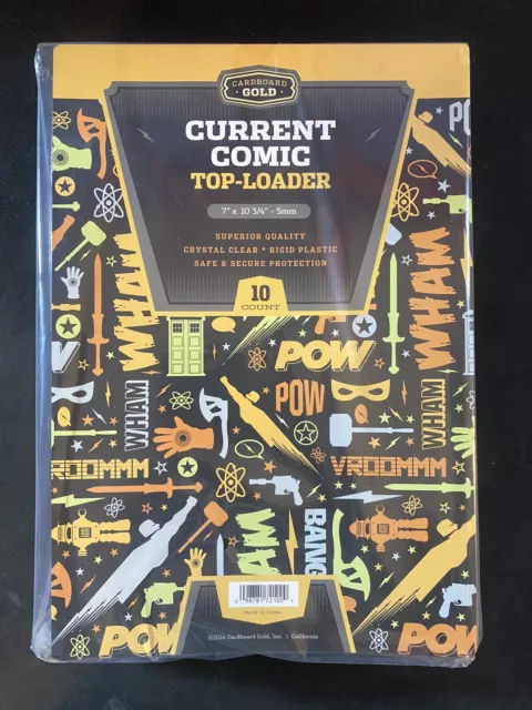 Cardboard Gold Current Comic Top-Loader (10 Count) New Sealed Comic Protection
