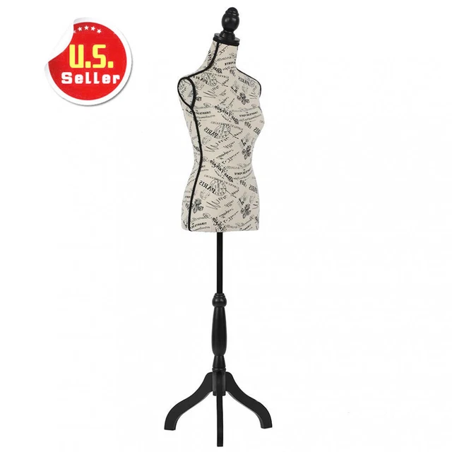 FEMALE MANNEQUIN TORSO Dress Form Body Display Height Adjustable Tripod