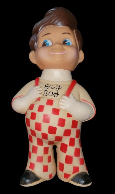 Big Boy Piggy Bank Vinyl  8.5" 1972 figure Restaurant Advertising Bob’s Big Boy