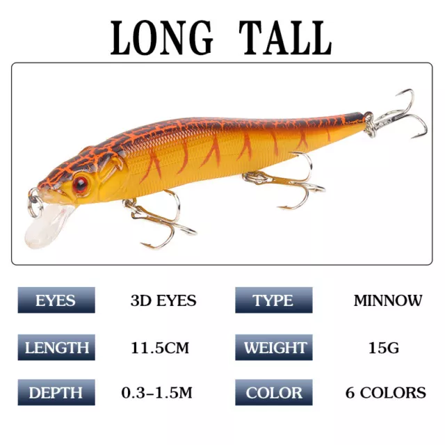 Luya Bait Mino 11.5Cm/14G Fake Bait Sea Fishing Fresh Water Simulated Fake Ba Sn