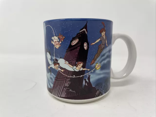 Walt Disneys Classic Peter Pan Movie Mug Wendy Tinkerbell Japan Rare