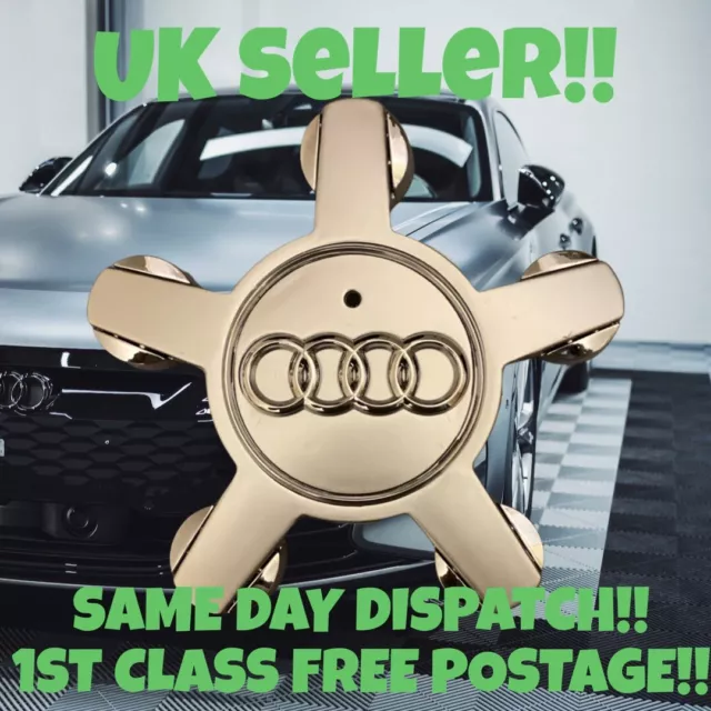 AUDI Silver ALLOY CENTER STAR CAP X1 SPIDER 4F0601165N A3 A4 A5 A6 A7A8 135MM