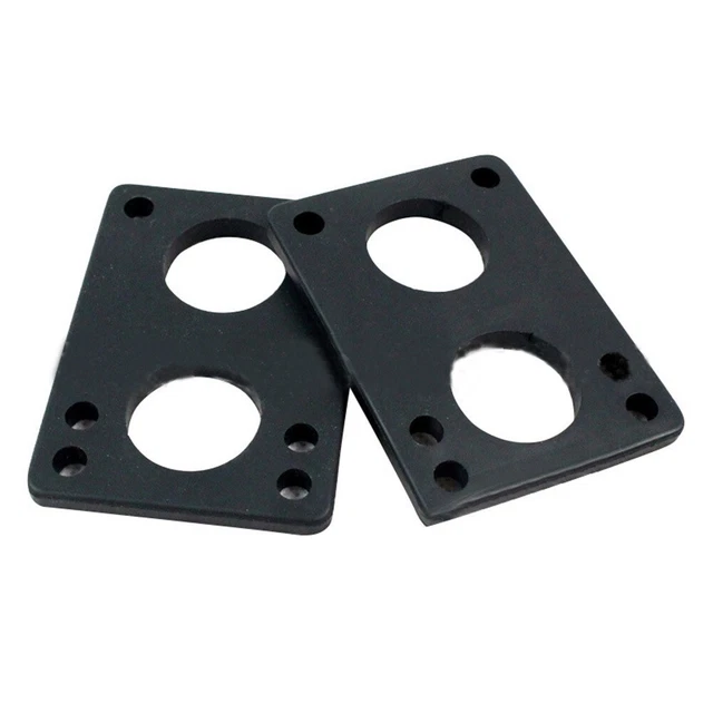 Shock Pads Skateboard 2 Pcs 78x55x6mm Black PU Parts Protect Reduce Shock