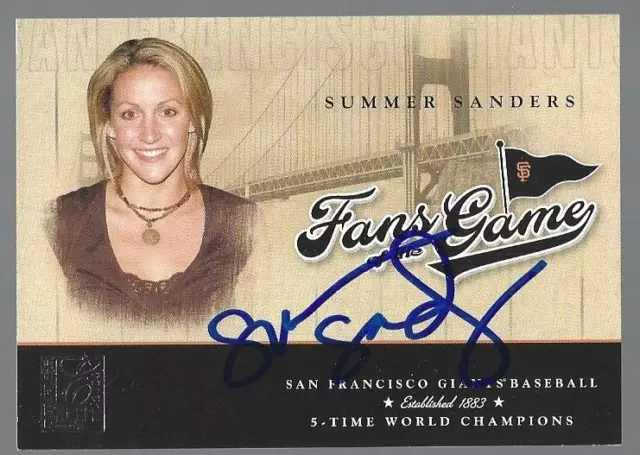 2004 Donruss Elite Fans of the Game #203FG-3 Summer Sanders IP auto signed card