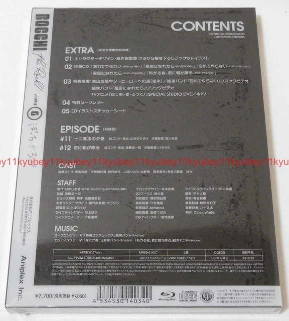 BOCCHI THE ROCK Vol.6 First Limited Edition Blu-ray Soundtrack CD Booklet Japan 2
