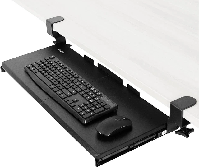 VIVO Large Keyboard Tray Under Desk Pull Out with Extra Sturdy 27 inch, Black