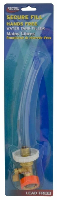 Valterra A01-0035VP Secure-Fill Hands Free Water Tank Filler w/Brass Shut-Off