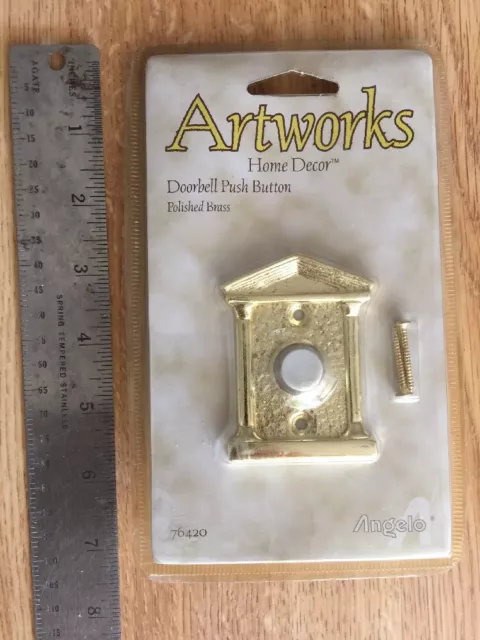 ARTWORKS Angelo Doorbell Push button door bell Roman Gate POLISHED BRASS 76420