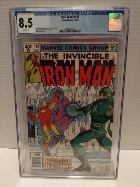 The Invincible Iron Man #136 CGC 8.5 "Marvel Comics" 1980 **FREE SHIPPING** 🇺🇸
