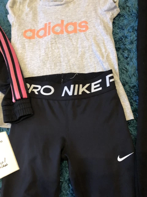 Girls age 9-10 years clothes bundle Nike Adidas USA Pro leggings hoodie joggers 2