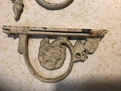Antique Cast Iron Brackets W/ Rose Motif 3