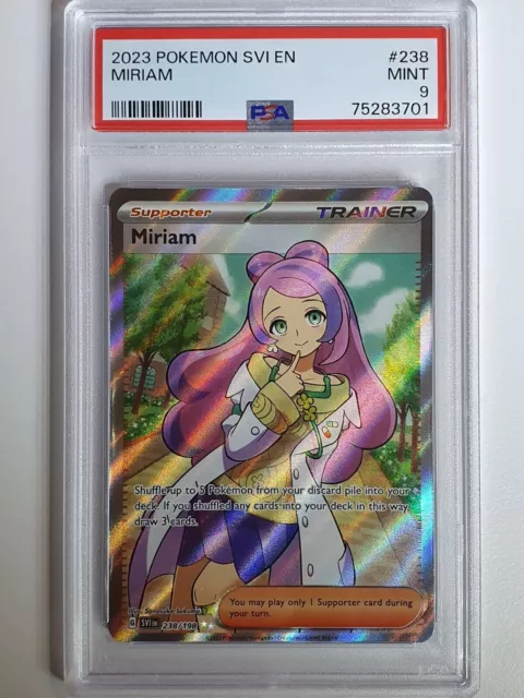 Pokemon Card PSA 9 MIRAIDON ex SIR 244/198 SV1 EN (Scarlet/Violet) 2023  MINT