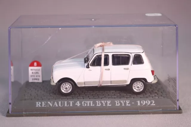 LG583 UH M6 Mythique R4 Duo N°8 1/43 1:43 Renault 4 GTL Clan Bye Bye 1992 blanc