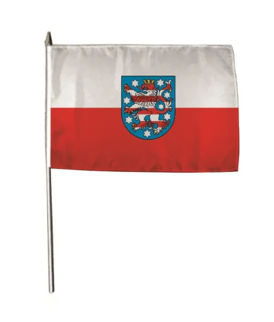 Stockflagge Fahne Flagge Thüringen 30 x 45 cm