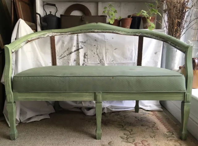 French Vintage 2 Seater Sofa Restoration Project Collection Long Melford