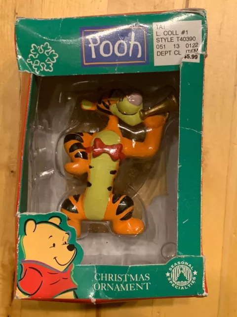 Seasonal Specialties Winnie The Pooh Tigger With Horn  Christmas Ornament EUC